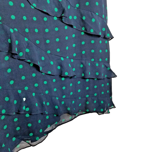 CITY CHIC Harley Dress Polka Dot Print Navy Green Size 18 - Picture 5 of 7